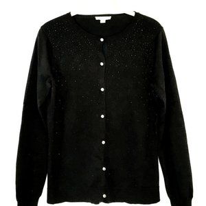 Isaac Mizrahi Live Cardigan Sweater Hand Beaded